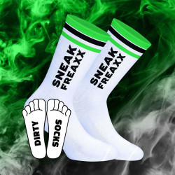 SneakFreaxx Chaussettes Dirty Blanc-Vert